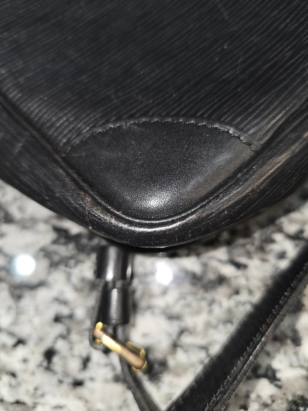 Vintage Louis Vuitton Black Epi Leather Danube Crossbody Bag - Picture 7 of 13